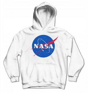 NASA - Logo - biela pánska mikina