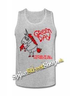 GREEN DAY - All Motherfuckers Unicorn Red - Mens Vest Tank Top - šedé