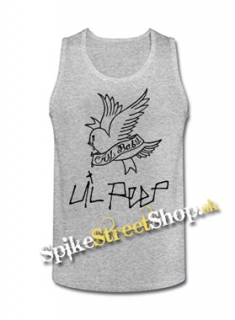 LIL PEEP - Logo Cry Baby - Mens Vest Tank Top - šedé
