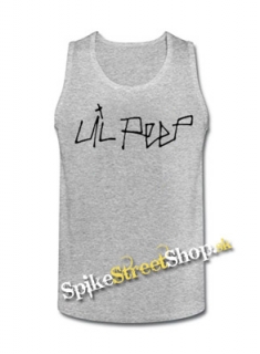 LIL PEEP - Logo - Mens Vest Tank Top - šedé