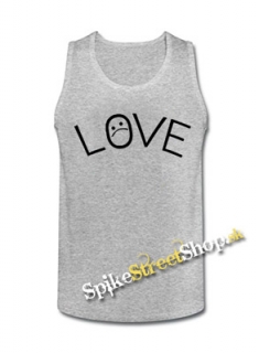 LIL PEEP - Love Tattoo - Mens Vest Tank Top - šedé
