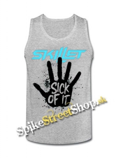 SKILLET - Sick Of It - Mens Vest Tank Top - šedé