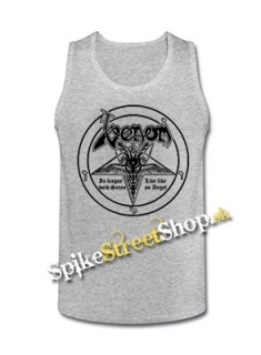 VENOM - Pentagram - Mens Vest Tank Top - šedé