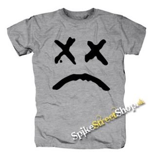 LIL PEEP - Sad Face - sivé pánske tričko