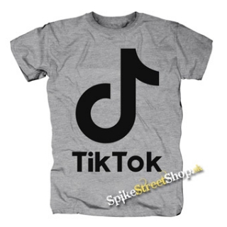TIK TOK - Logo - sivé pánske tričko