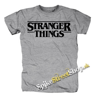 STRANGER THINGS - Logo - sivé detské tričko