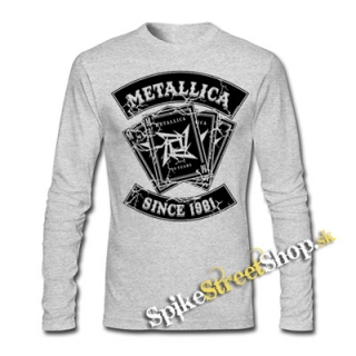 METALLICA - Since 1981 - šedé pánske tričko s dlhými rukávmi