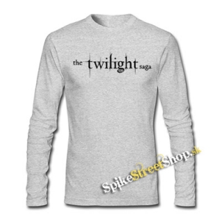 TWILIGHT - The Twilight Saga Logo - šedé pánske tričko s dlhými rukávmi