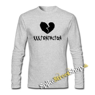XXXTentacion - Logo - šedé pánske tričko s dlhými rukávmi