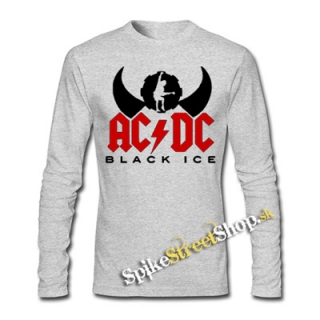 AC/DC - Black Ice Angus Silhouette - šedé detské tričko s dlhými rukávmi