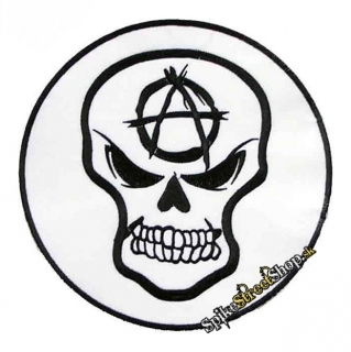 SKULL - Anarchy Skull - veľká nažehlovacia nášivka
