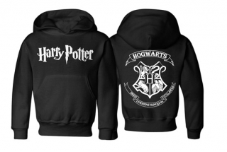 HARRY POTTER - Logo Hogwarts Crest - čierna pánska mikina