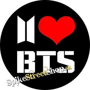 Podložka pod myš I LOVE BTS - Black Background - okrúhla
