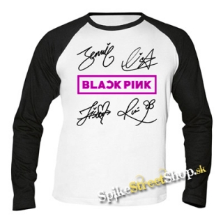 BLACKPINK - Logo & Signature - pánske tričko s dlhými rukávmi
