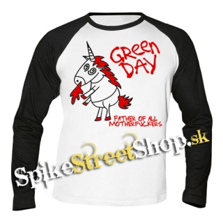 GREEN DAY - All Motherfuckers Unicorn Red - pánske tričko s dlhými rukávmi