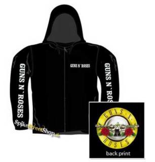 GUNS N ROSES - Classic Logo - čierna pánska mikina na zips