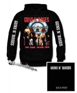 GUNS N ROSES - Rock Never Dies - čierna pánska mikina