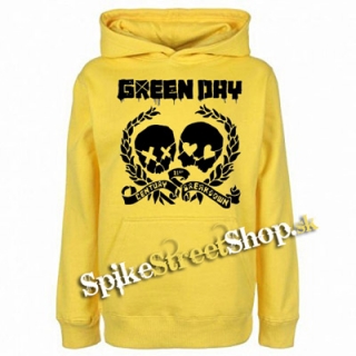 GREEN DAY - 21 st. Century Breakdown Skulls - žltá pánska mikina