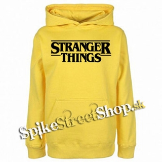 STRANGER THINGS - Logo - žltá pánska mikina