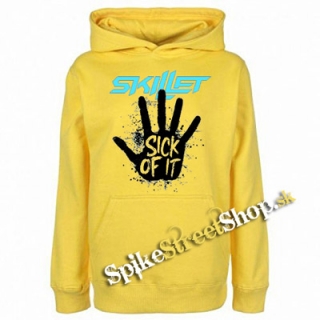 SKILLET - Sick Of It - žltá pánska mikina