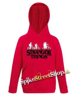 STRANGER THINGS - Bicycle Gang - červená detská mikina