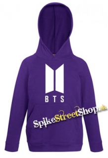 BTS - BANGTAN BOYS - Logo - fialová detská mikina