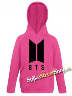 Detská ružová mikina BTS - BANGTAN BOYS - Logo