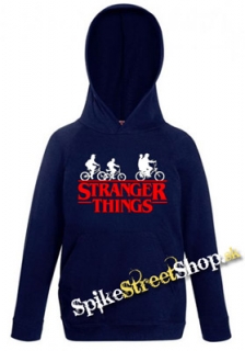 STRANGER THINGS - Bicycle Gang - tmavomodrá detská mikina