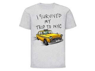 TOM HOLLAND - I Survived My Trip To NYC - SPIDER-MAN - šedé pánske tričko