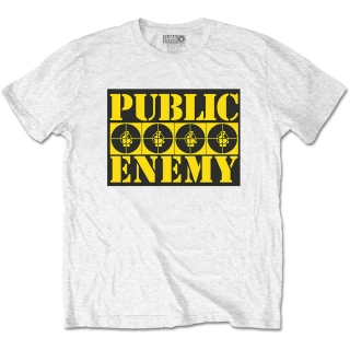 PUBLIC ENEMY - Four Logos - biele pánske tričko