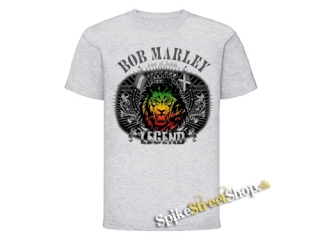 BOB MARLEY - Legend Crest - šedé pánske tričko