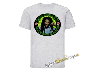 BOB MARLEY - Natural Reggae Mystic Man - šedé pánske tričko