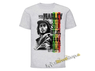 BOB MARLEY - I´m a Rebel Soul - šedé pánske tričko