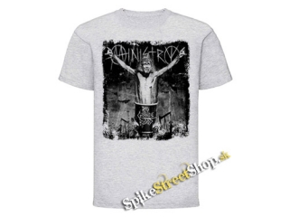 MINISTRY - Rio Grande Blood B&W - šedé pánske tričko