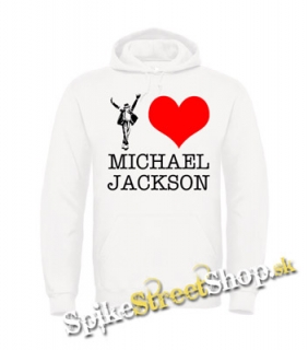 I LOVE MICHAEL JACKSON - biela pánska mikina