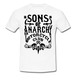 SONS OF ANARCHY - Motorcycle Club - biele pánske tričko
