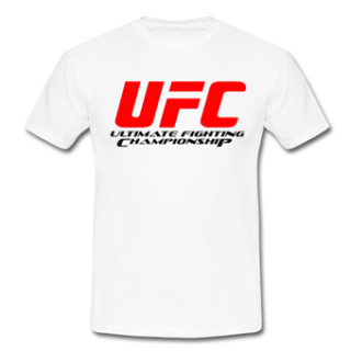 UFC -  Ultimate Fighting Championship Logo - biele pánske tričko