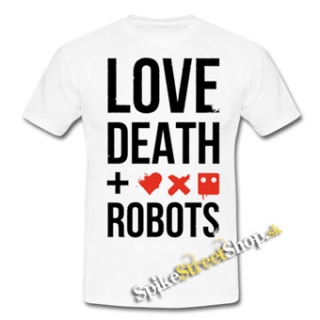 LOVE, DEATH & ROBOTS - Logo Crest - biele pánske tričko