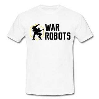 WAR ROBOTS - Logo - biele pánske tričko