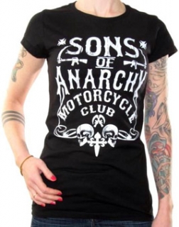 SONS OF ANARCHY - Motorcycle Club - čierne dámske tričko