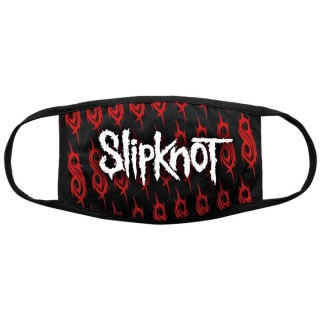 SLIPKNOT - White Logo & Sigils - rúško na tvár (Výpredaj)