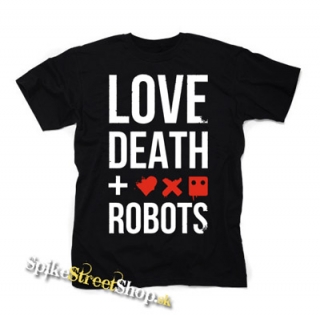 LOVE, DEATH & ROBOTS - Logo Crest - čierne detské tričko
