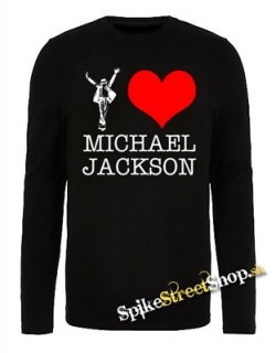 I LOVE MICHAEL JACKSON - čierne pánske tričko s dlhými rukávmi
