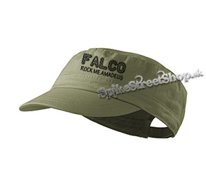 FALCO - Rock Me Amadeus - olivová šiltovka army cap
