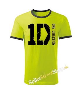 ONE DIRECTION - Logo - limetkové pánske tričko CONTRAST DUO-COLOUR
