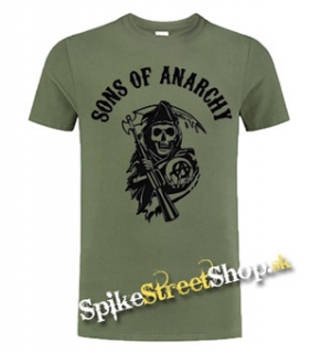 SONS OF ANARCHY - Reaper - khaki pánske tričko