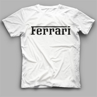 FERRARI - Logo - biele pánske tričko