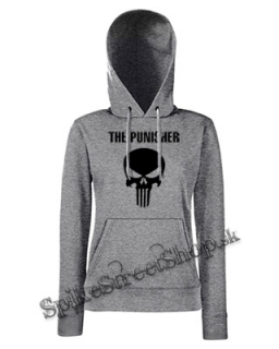 PUNISHER - Logo & Lebka - sivá dámska mikina