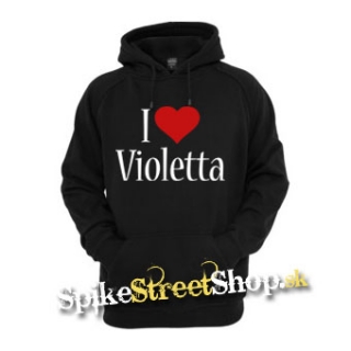 I LOVE VIOLETTA - čierna detská mikina