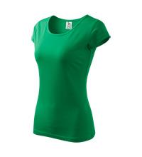TRÁVOVOZELENÉ DÁMSKE TRIČKO - zelené dámske tričko bez potlače